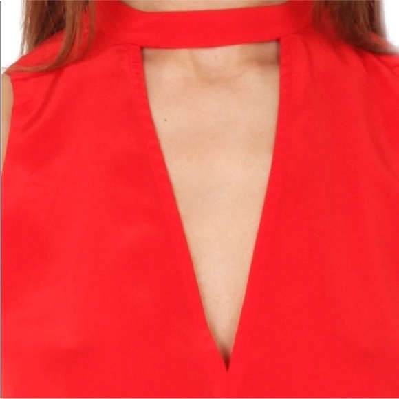 A.L.C. Red 100% Silk Sleeveless Blouse Top Size Small Careerwear Office - Picture 10 of 12